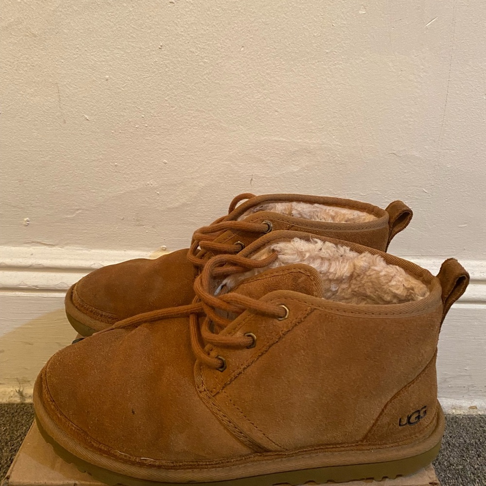 UGG Chestnut Lace Up Boots with Shearling